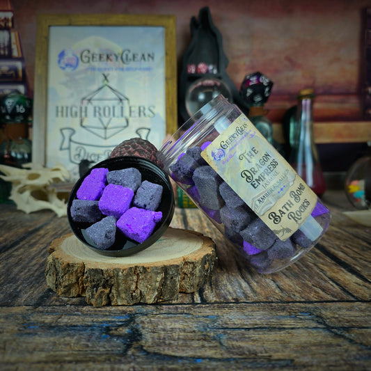 The Dragon Empress | Jasmine, Amber & Saffron Scented Bath Bomb Rocks | High Rollers Official Altheya: The Dragon Empire Collection