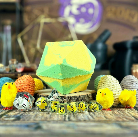 Roll and Roost | Limited Spring Giant Dice Bath Bomb with Chicken Dice Set