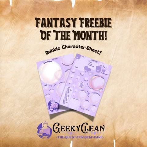 FREE Bubble Character Sheet | TTRPG | Fantasy Freebie | August