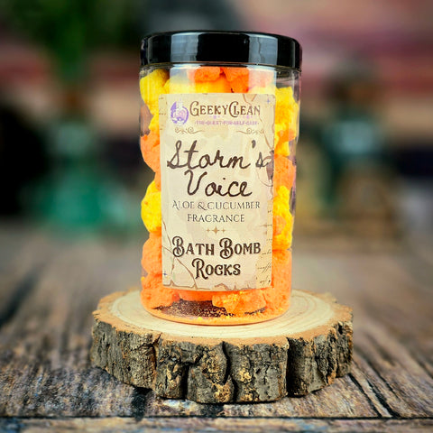 Storms Voice | Vox Bathina Bath Bomb | Aloe and Cucumber Scented Bath Bomb Rocks