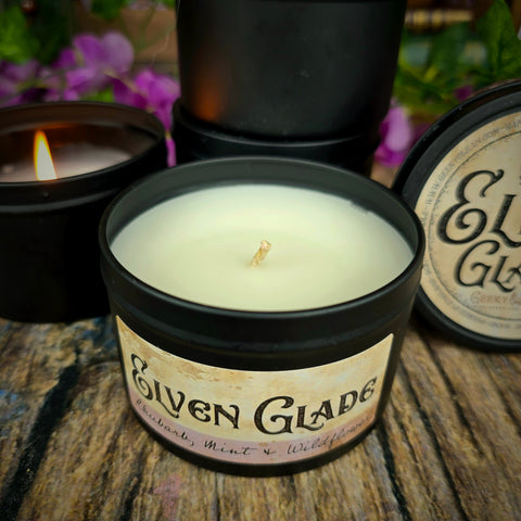 Elven Glade Candle | Rhubarb, Mint & Wildflower | Embark on a Scented Adventure