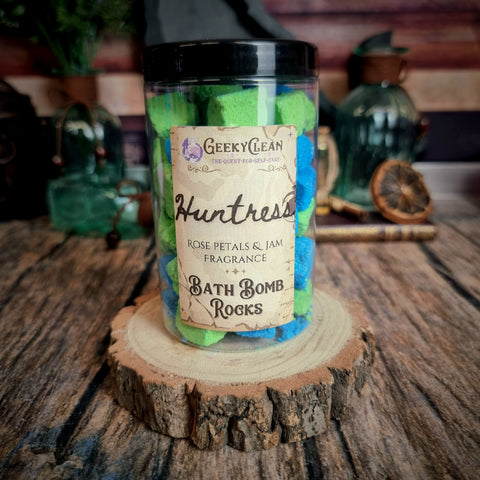 Huntress  | Vox Bathina Bath Bomb | Rose Petal Jam Scented Bath Rocks