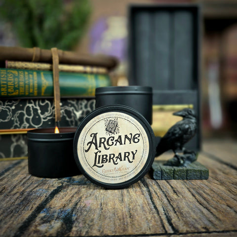 Arcane Library Candle | Leather, Tobacco & Parchment | Embark on a Scented Adventure