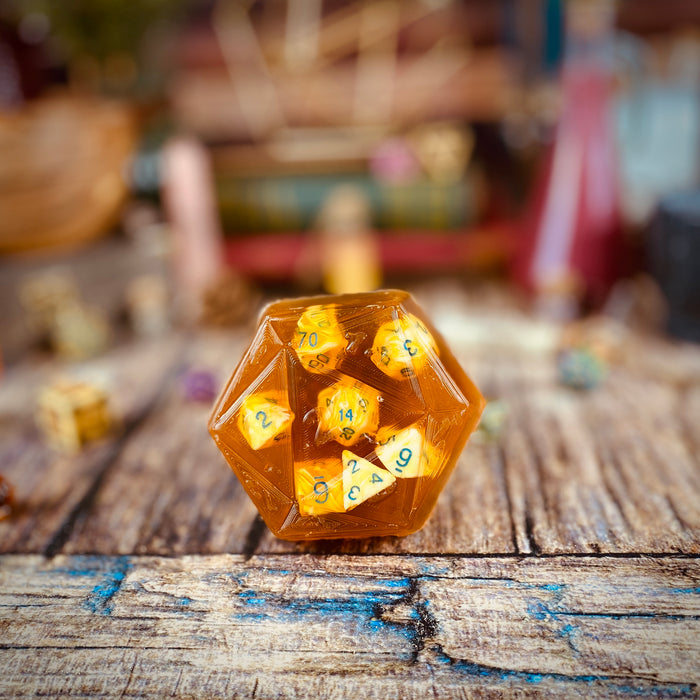 Fire Bolt | DiceBomb™  Mystery Dice Set Inside | Peach Scented Soap